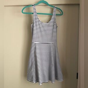 H&M Divided Navy and White Striped Top